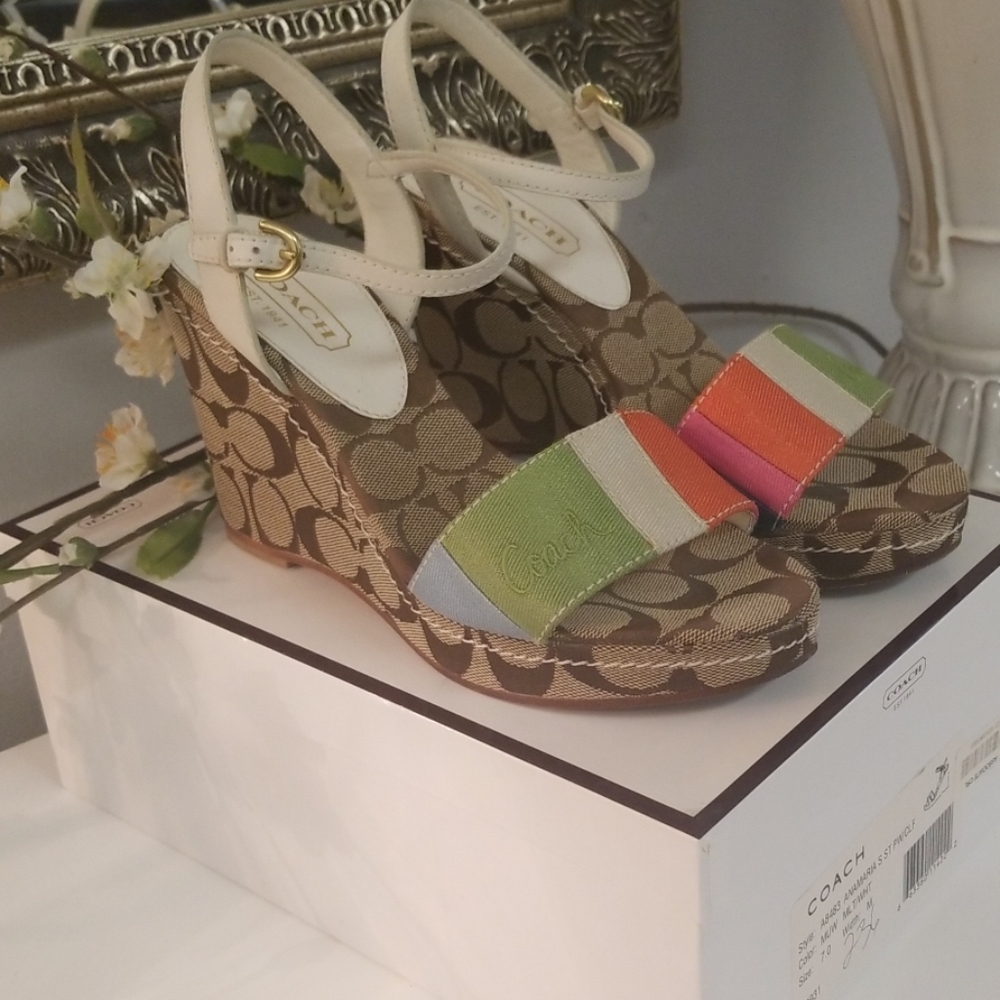 Coach shoes wedges Size 7